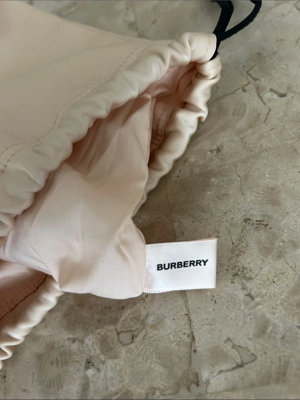 Title:✨ NWOT Burberry Goddess Satin Drawstring Travel Pouch Cosmetic Bag